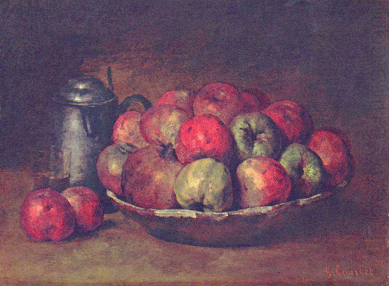 Still Life with Apples and a Pomegranate, Gustave Courbet